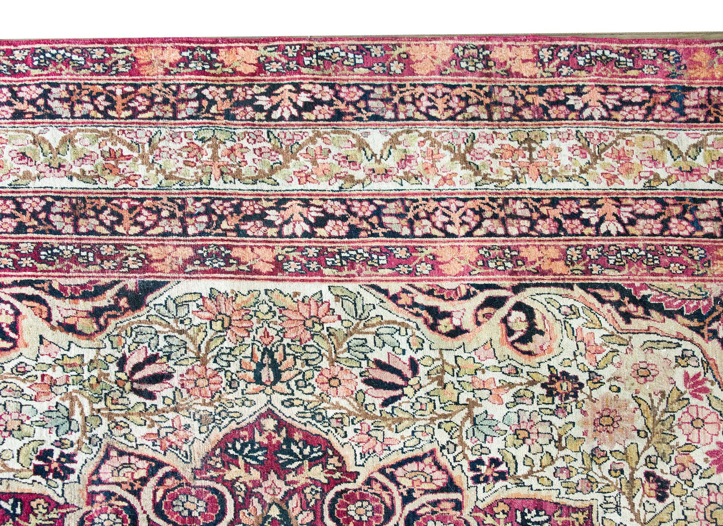Early 20th Century Persian Lavar Kirman Rug For Sale