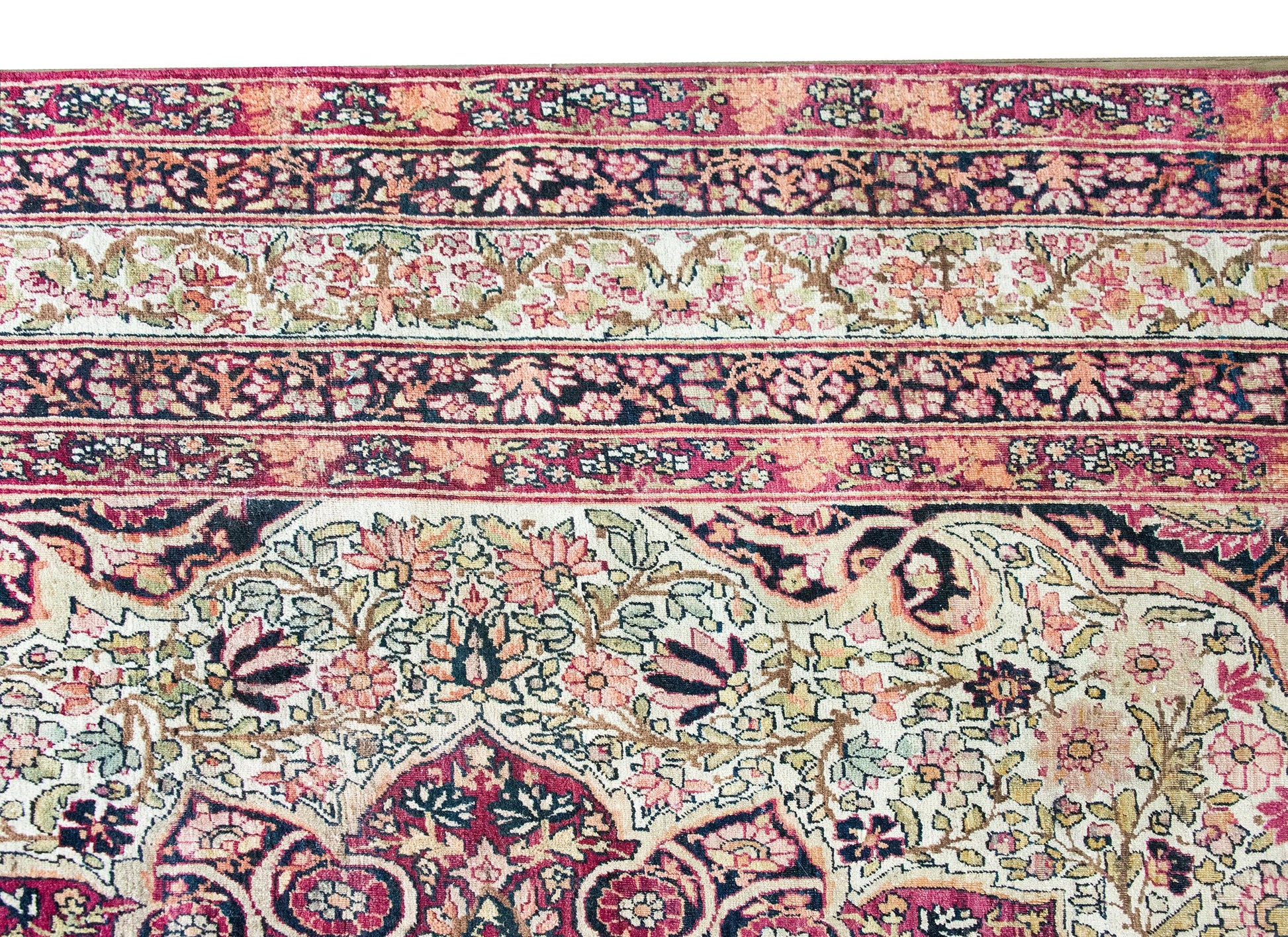 Early 20th Century Persian Lavar Kirman Rug For Sale
