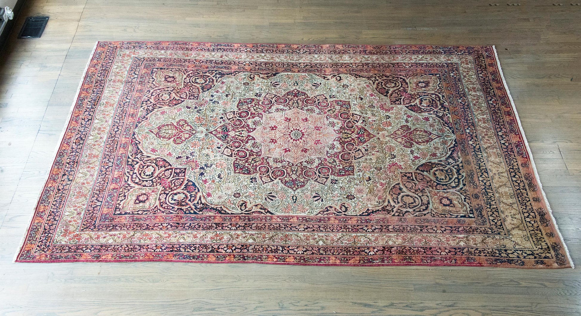Early 20th Century Persian Lavar Kirman Rug For Sale