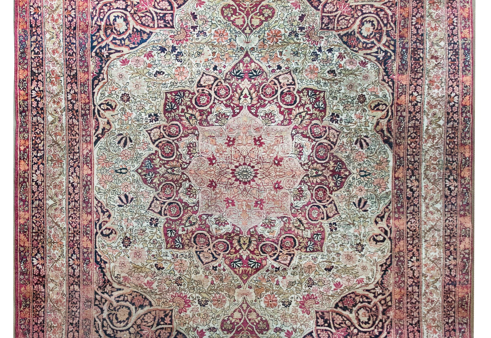 Early 20th Century Persian Lavar Kirman Rug For Sale