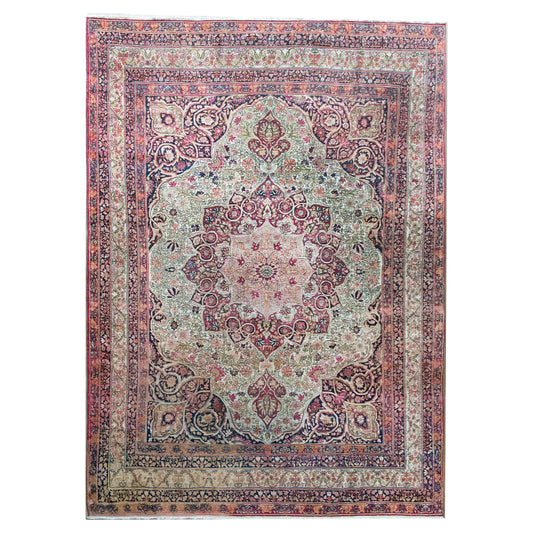 Early 20th Century Persian Lavar Kirman Rug For Sale