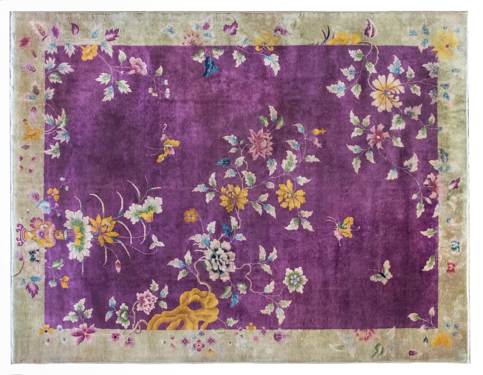 Early 20th Century Chinese Art Deco Rug For Sale