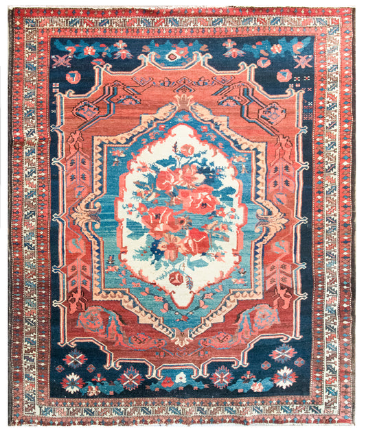 Early 20th Century Persian Bakhtiari Saman Rug For Sale