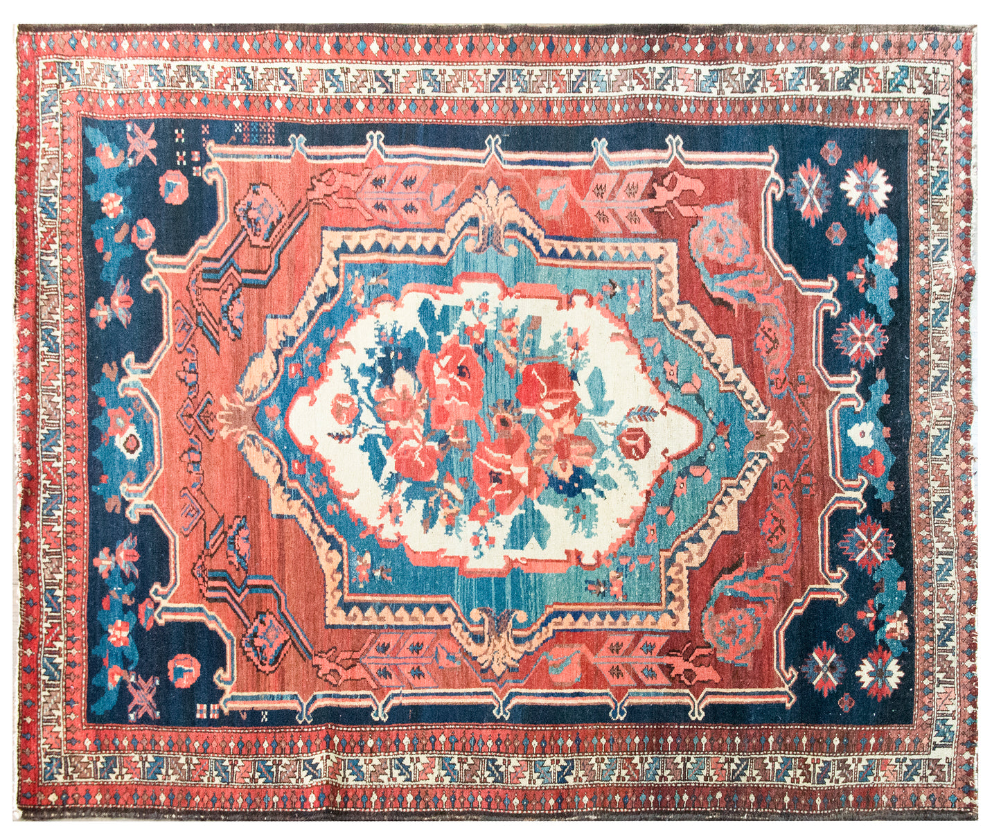 Early 20th Century Persian Bakhtiari Saman Rug For Sale