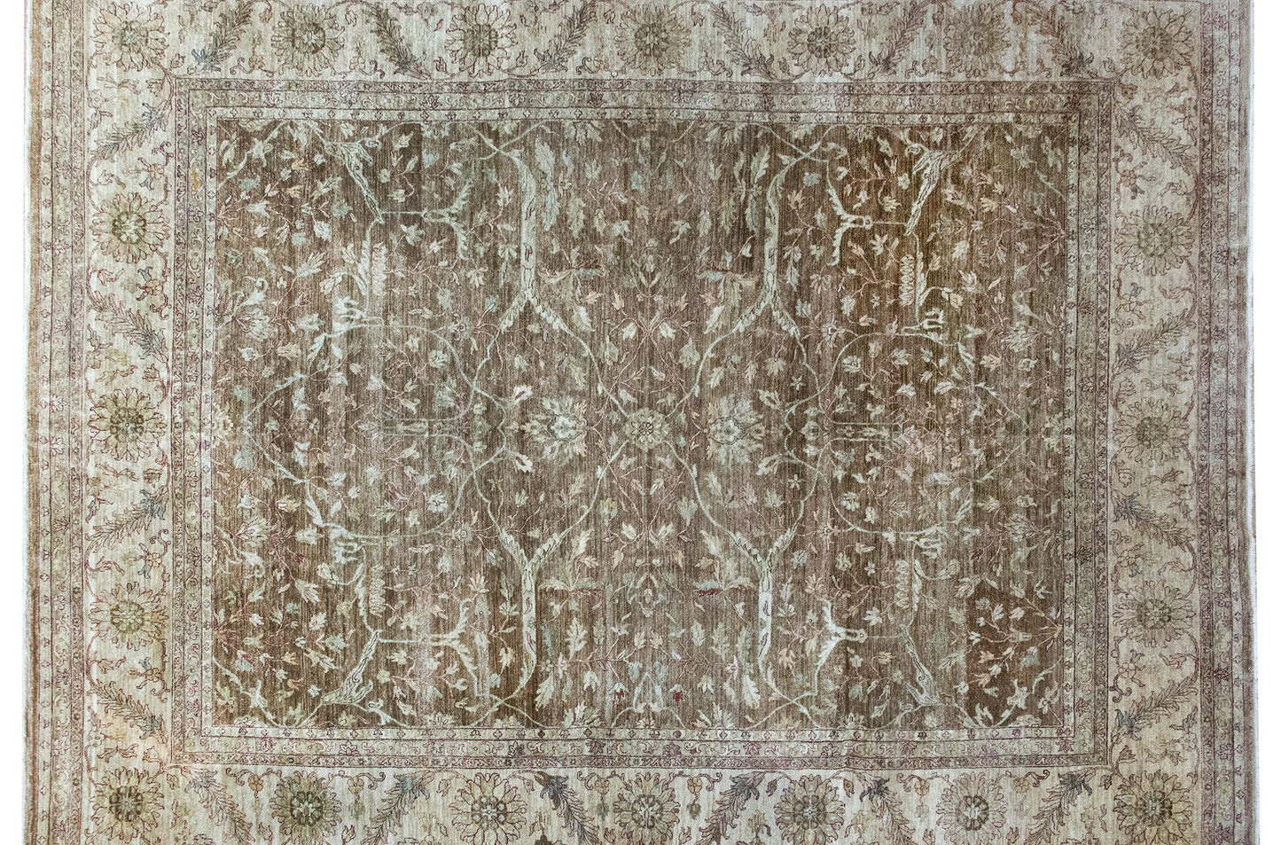 Indian Peshawar Rug Woven with a Ziegler Inspired Pattern