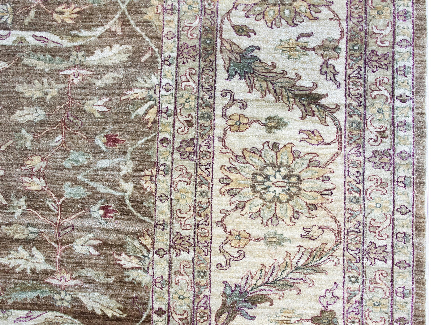 Indian Peshawar Rug Woven with a Ziegler Inspired Pattern