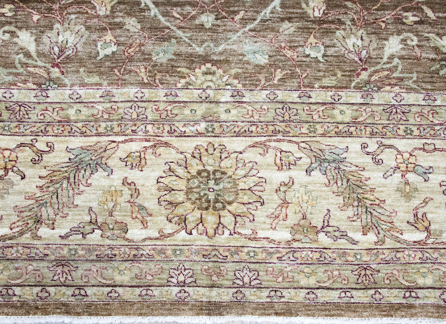 Indian Peshawar Rug Woven with a Ziegler Inspired Pattern