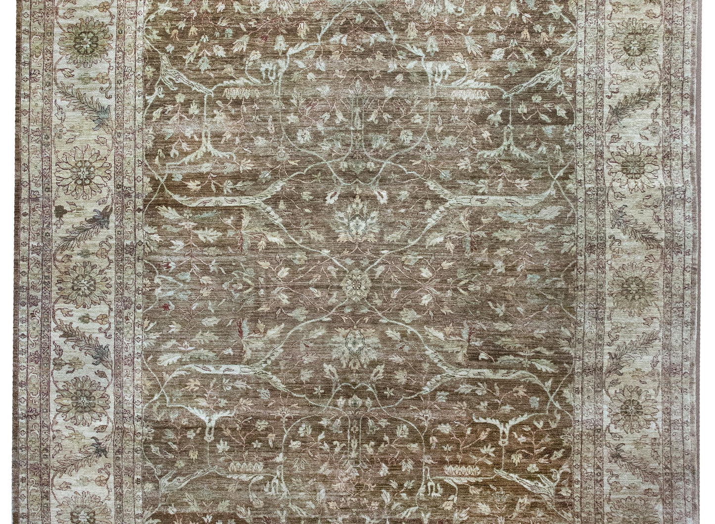 Indian Peshawar Rug Woven with a Ziegler Inspired Pattern