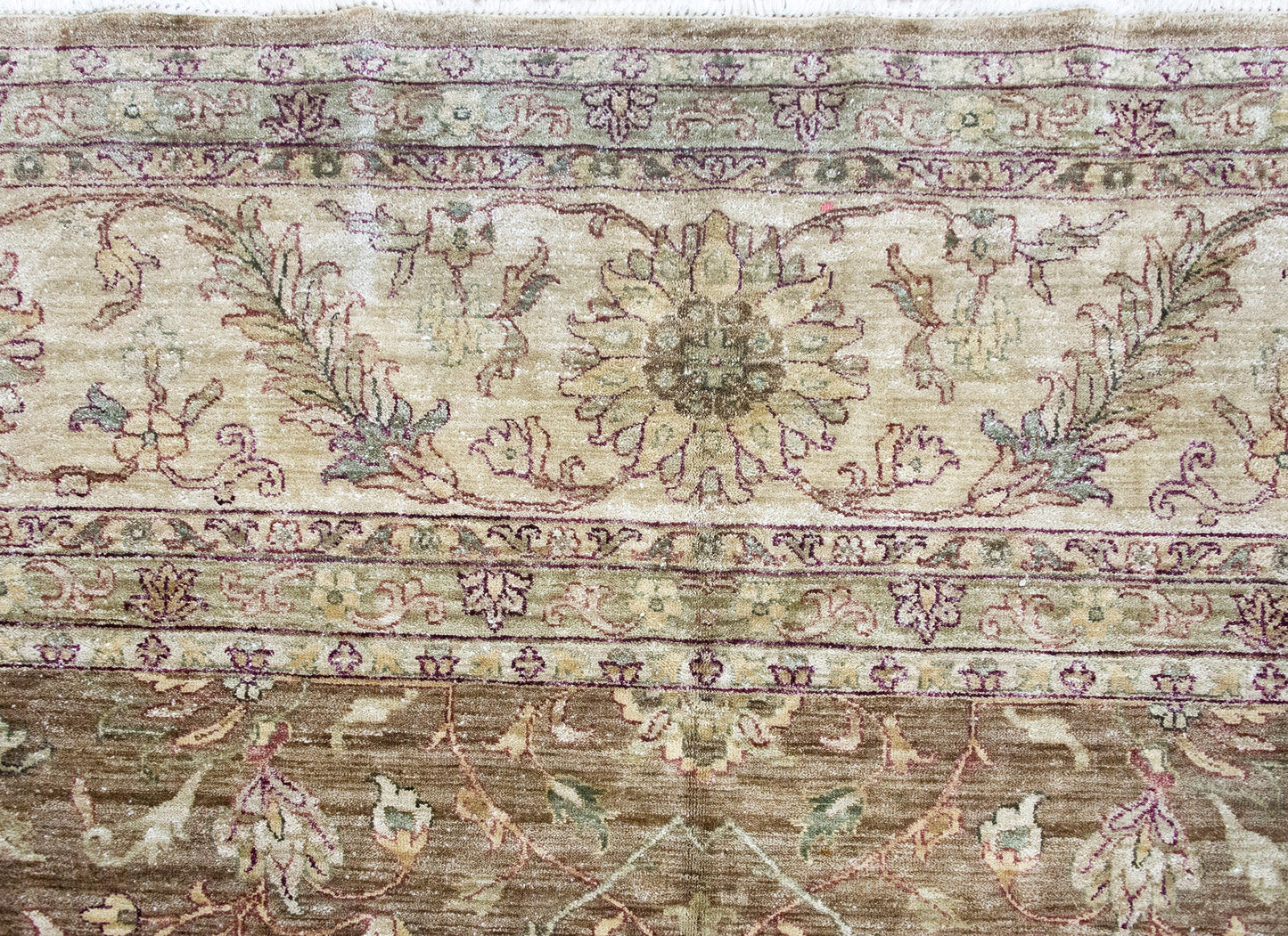 Indian Peshawar Rug Woven with a Ziegler Inspired Pattern