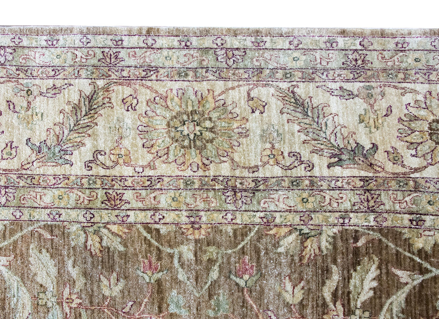 Indian Peshawar Rug Woven with a Ziegler Inspired Pattern