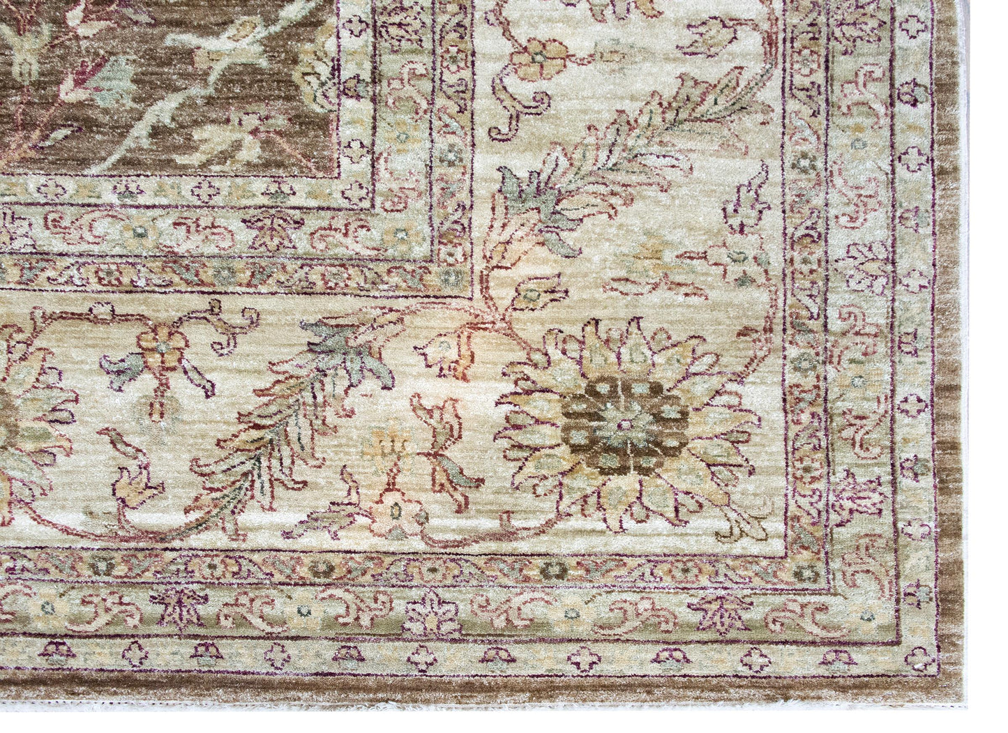 Indian Peshawar Rug Woven with a Ziegler Inspired Pattern