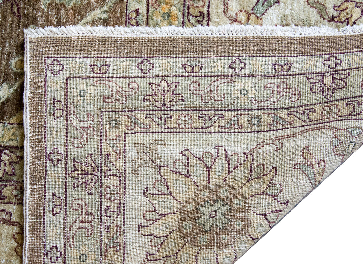 Indian Peshawar Rug Woven with a Ziegler Inspired Pattern