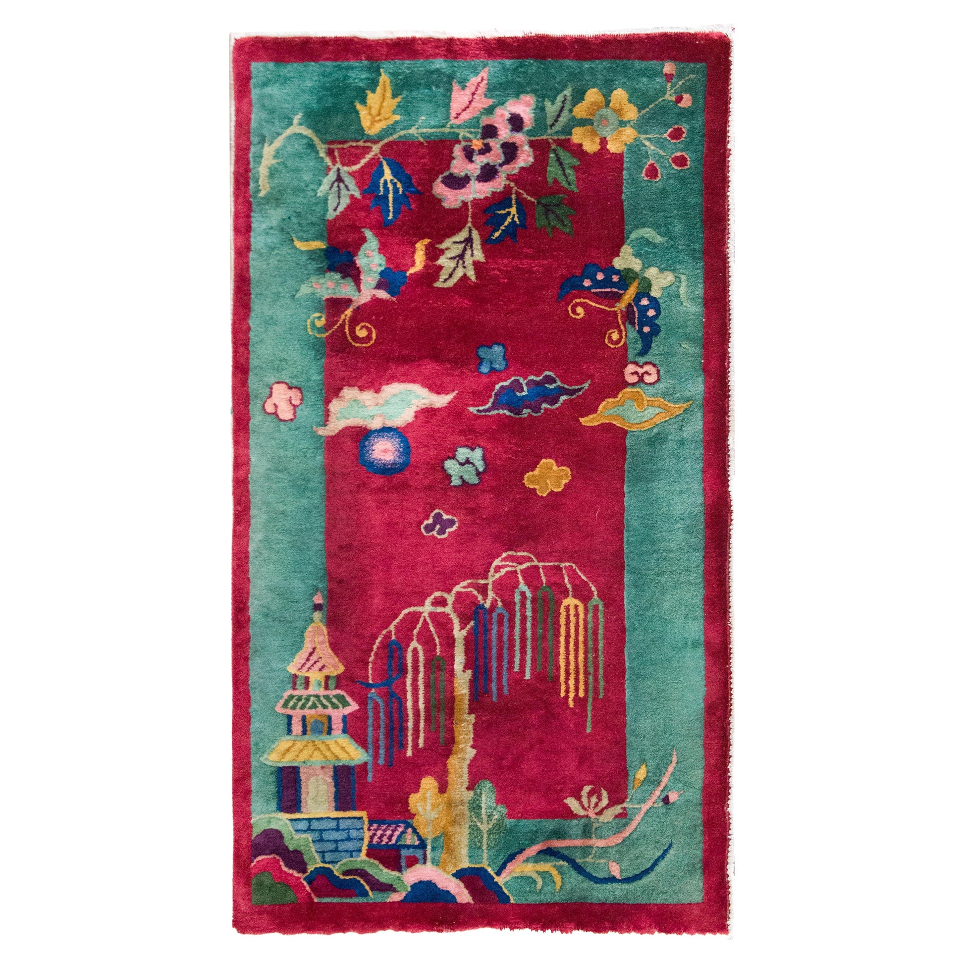 Early 20th Century Chinese Art Deco Rug For Sale