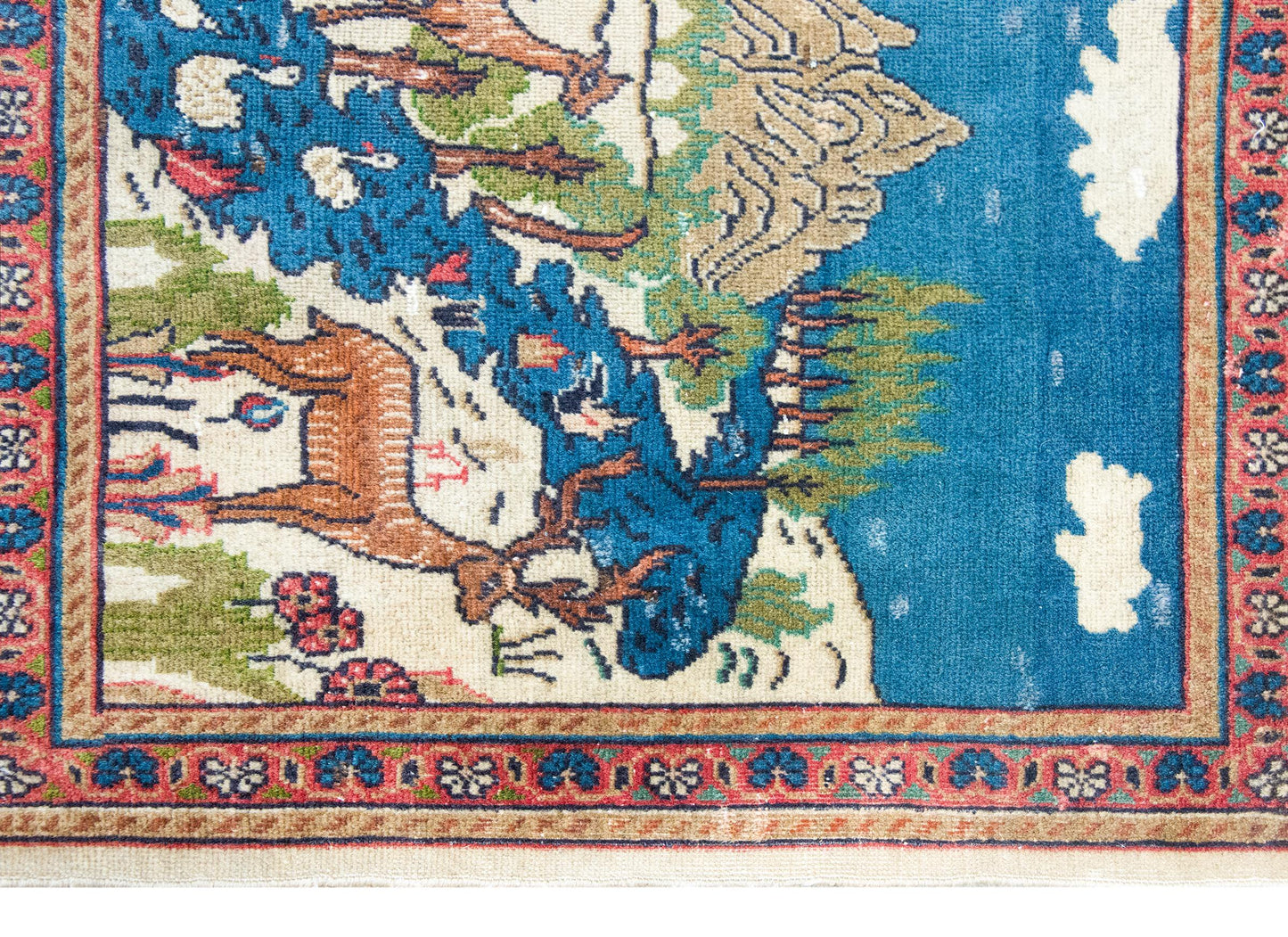 Early 20th Century Persian Pictorial Tabriz Rug For Sale