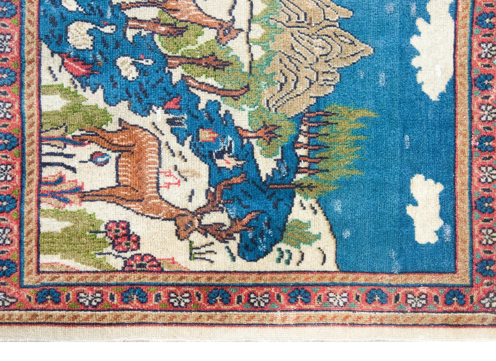 Early 20th Century Persian Pictorial Tabriz Rug For Sale