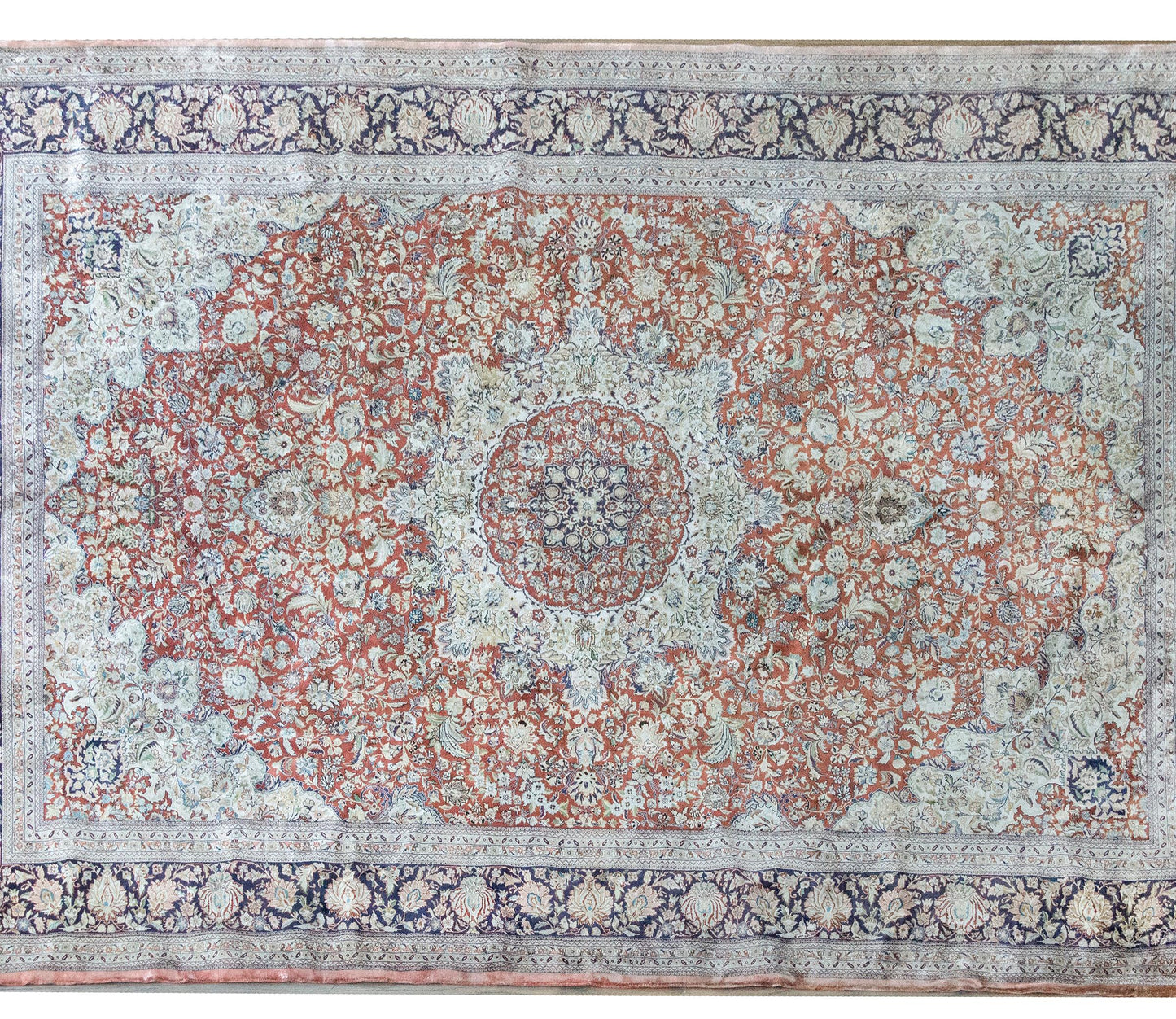 Vintage Persian Silk Rug