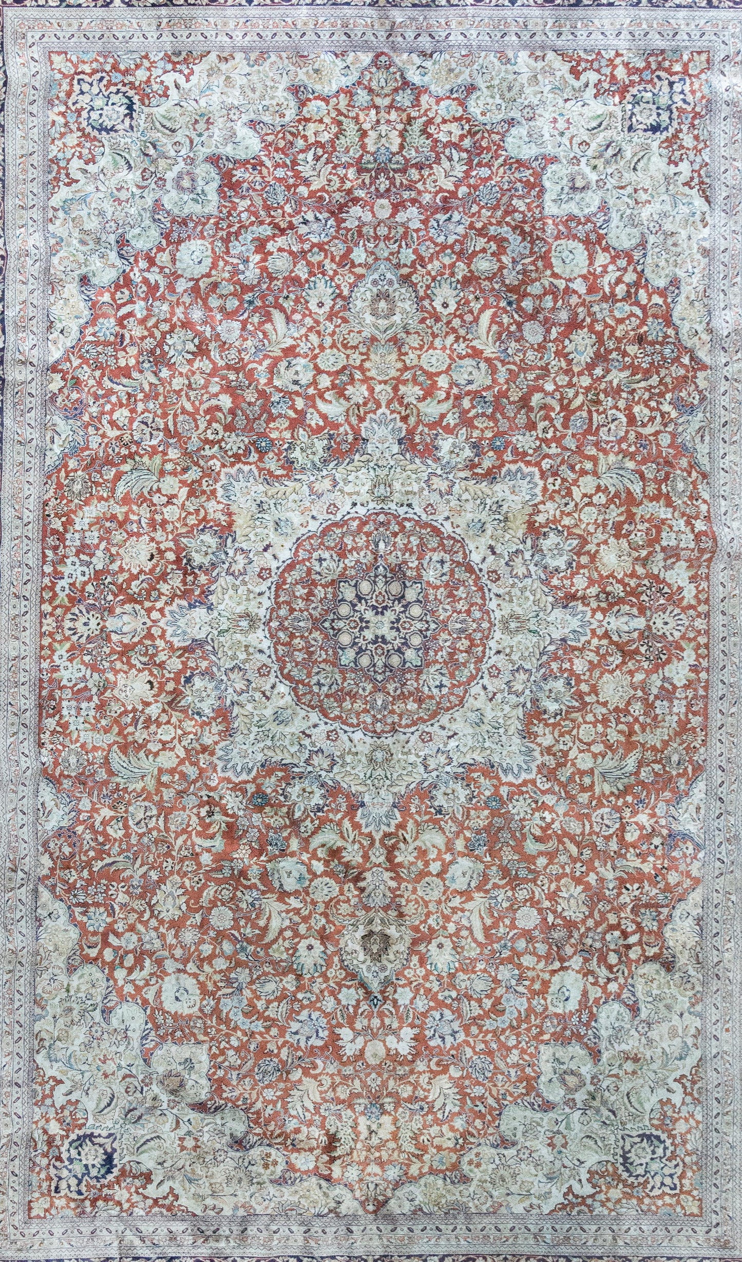 Vintage Persian Silk Rug