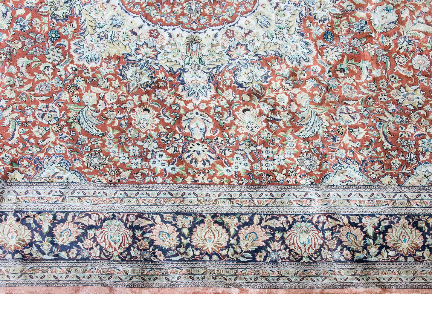 Vintage Persian Silk Rug