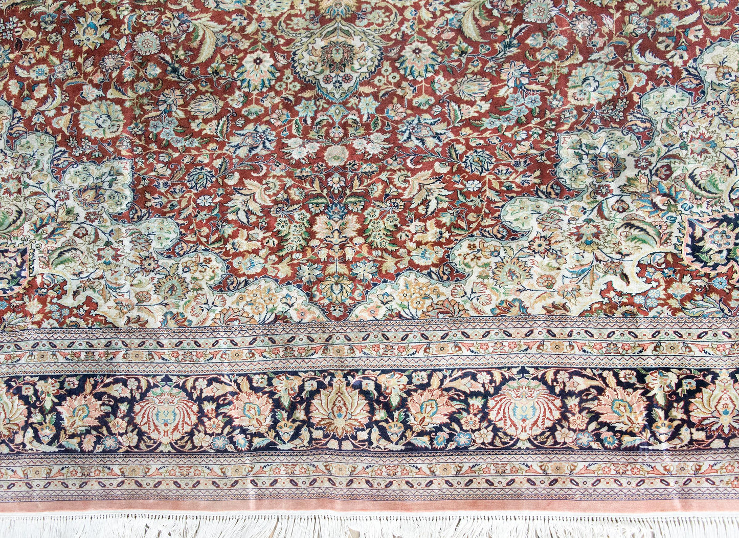 Vintage Persian Silk Rug