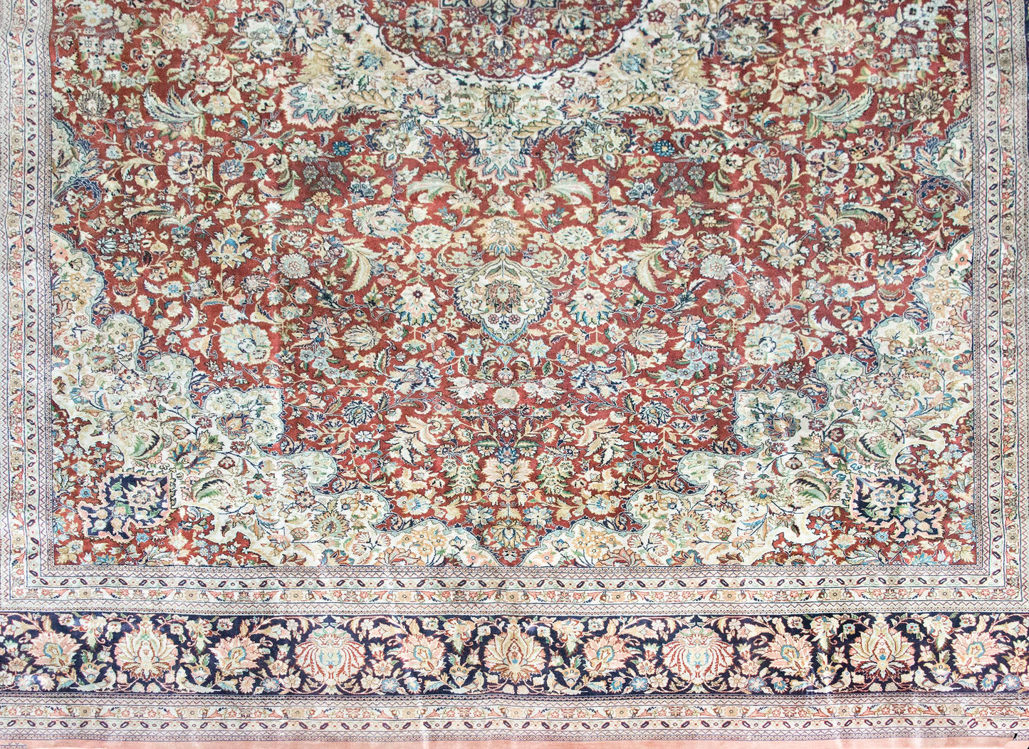 Vintage Persian Silk Rug