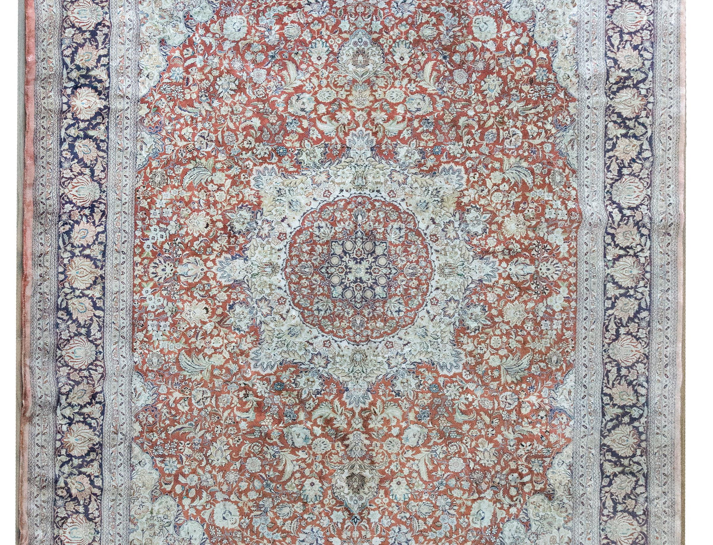 Vintage Persian Silk Rug