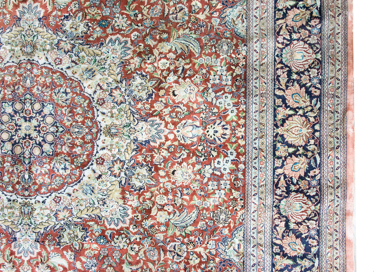 Vintage Persian Silk Rug
