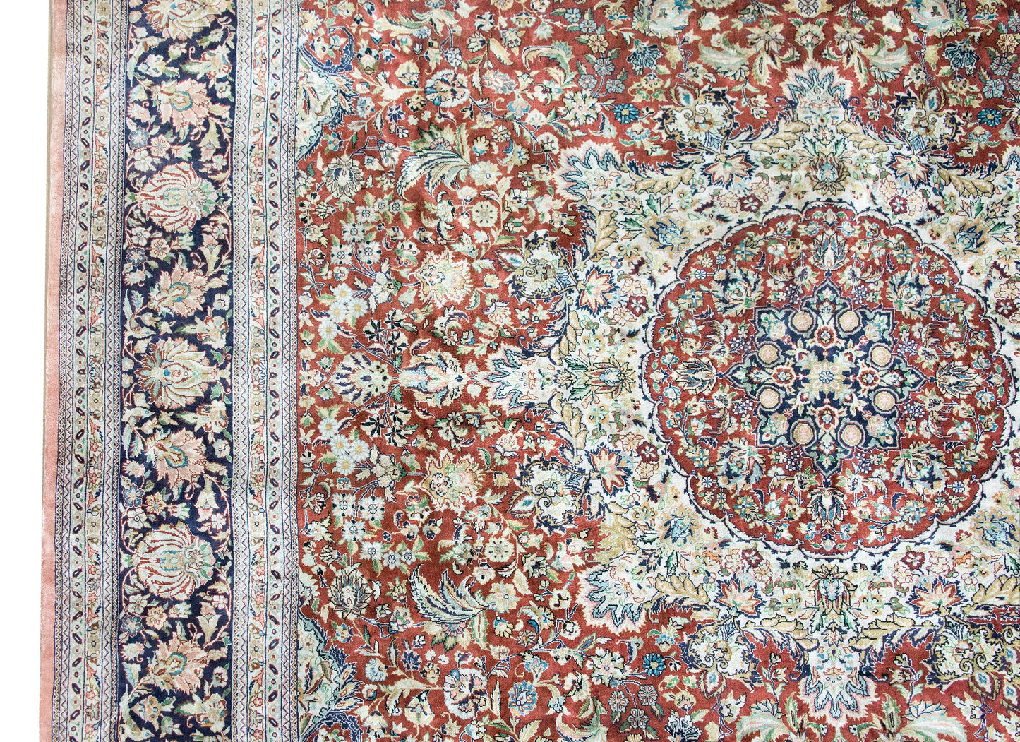 Vintage Persian Silk Rug