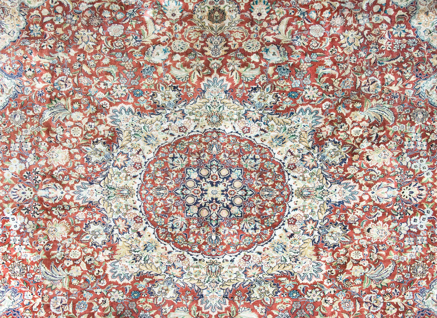 Vintage Persian Silk Rug