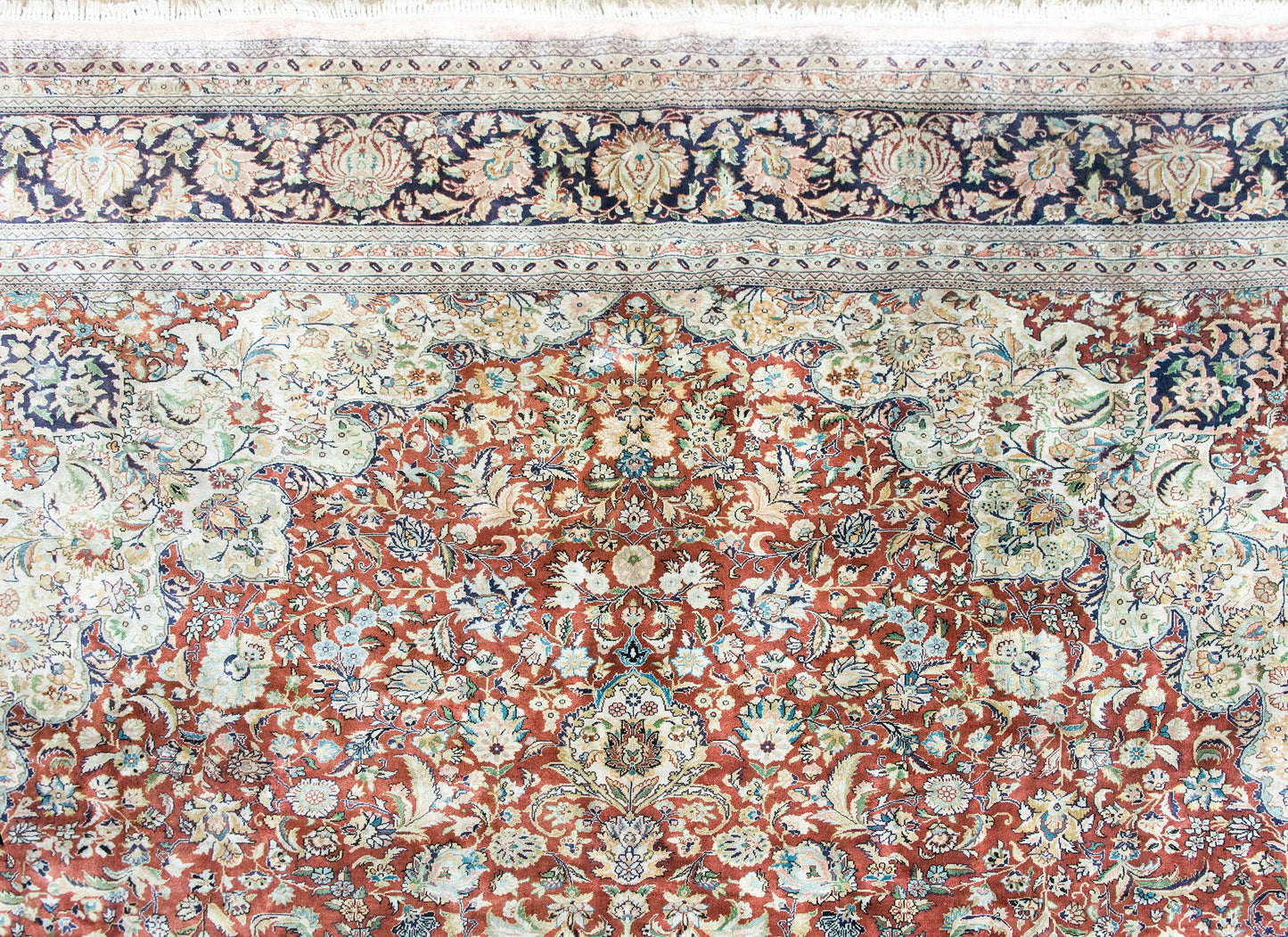 Vintage Persian Silk Rug