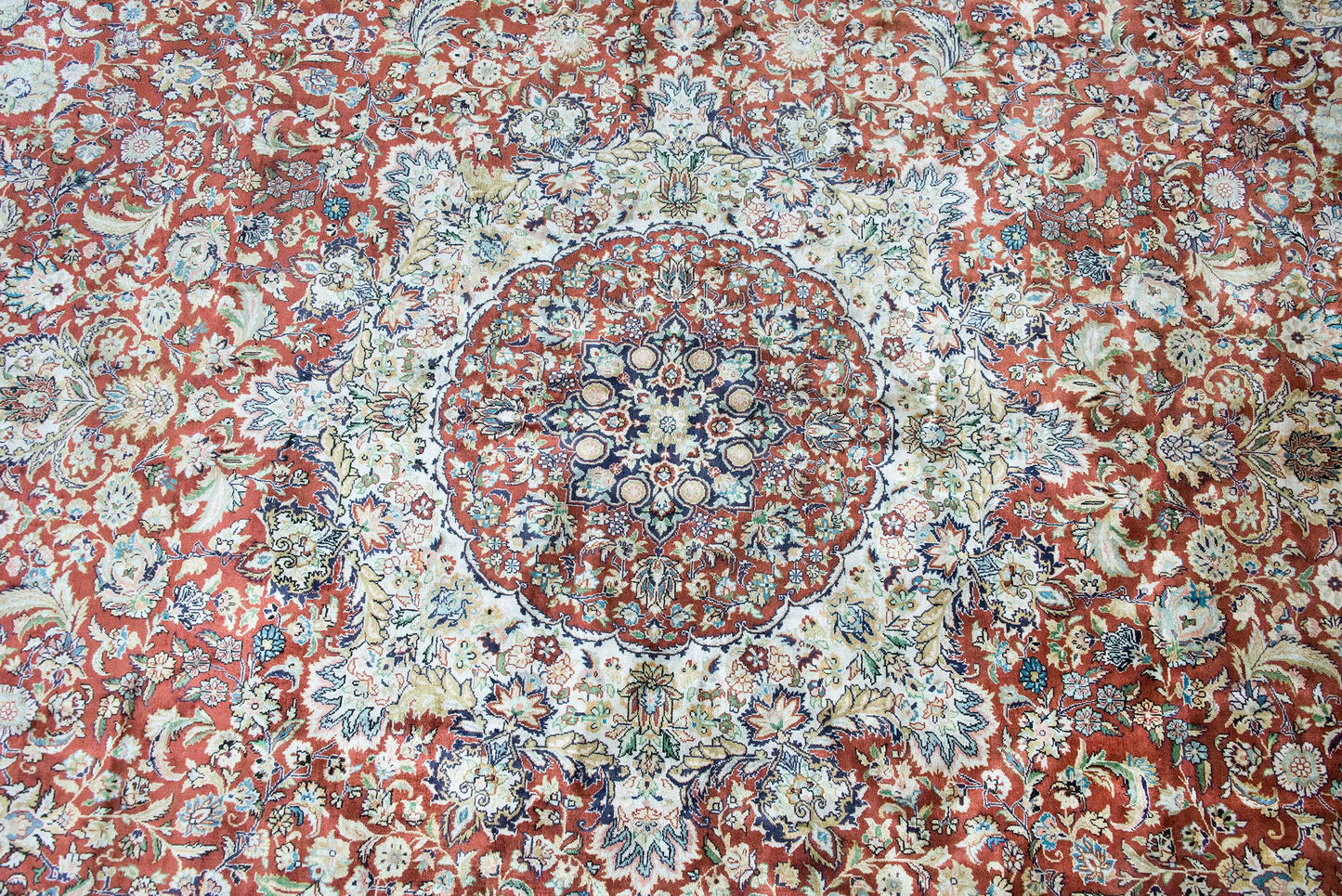 Vintage Persian Silk Rug