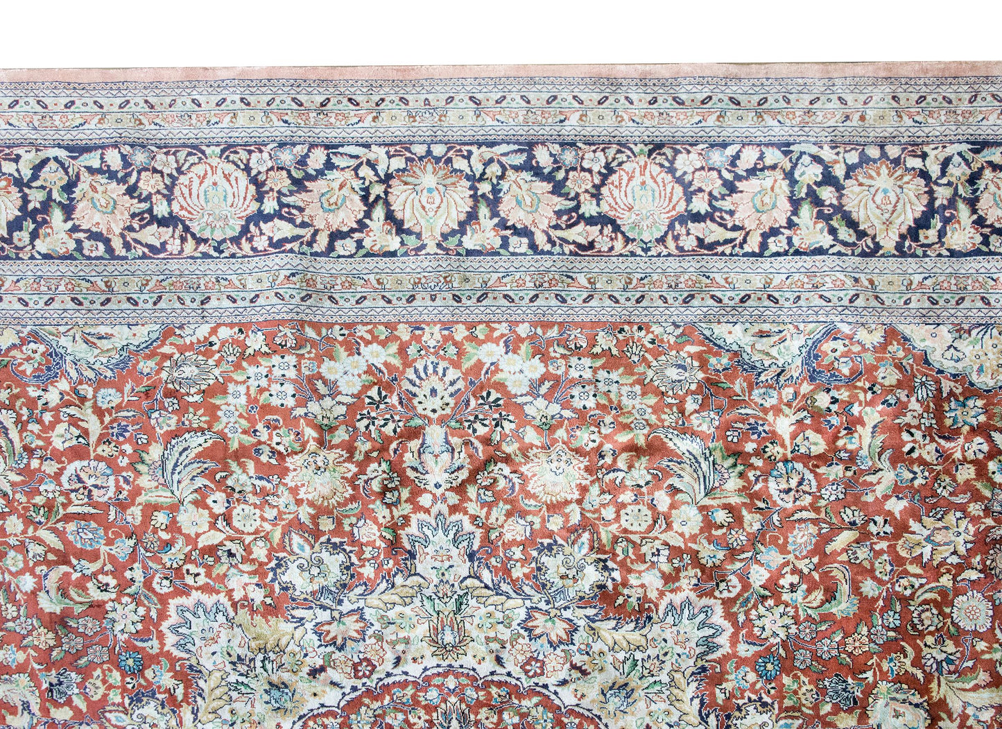 Vintage Persian Silk Rug