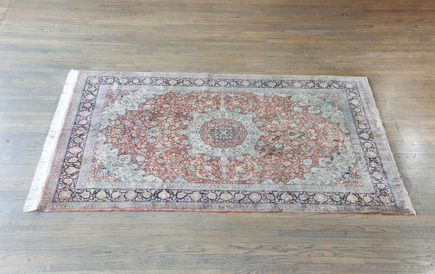 Vintage Persian Silk Rug