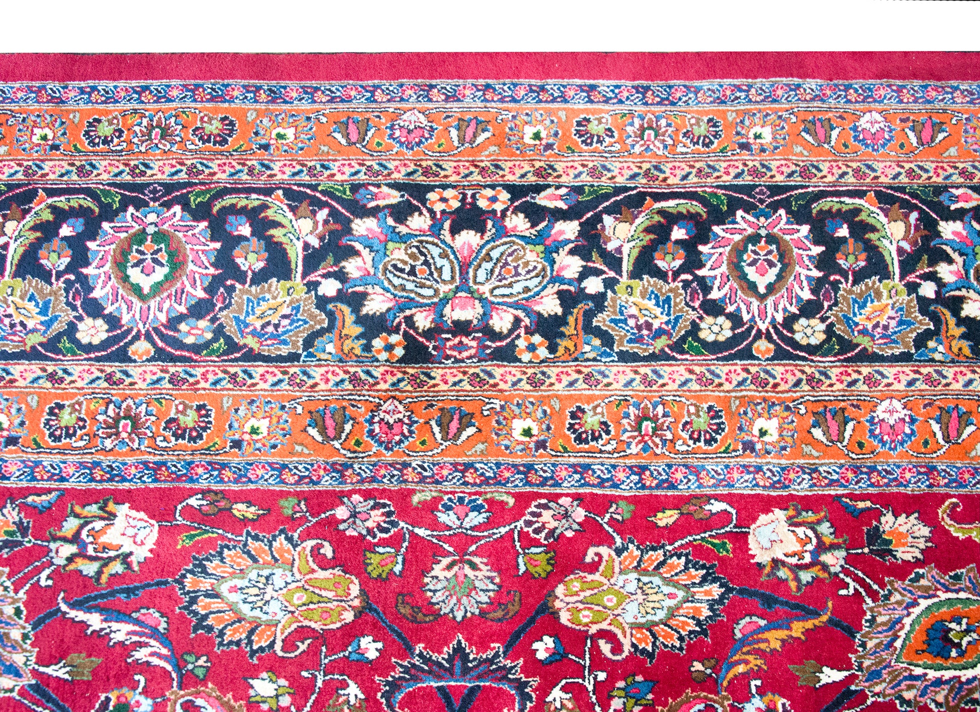Mid 20th Century Persian Meshed Mar z Rug For Sale