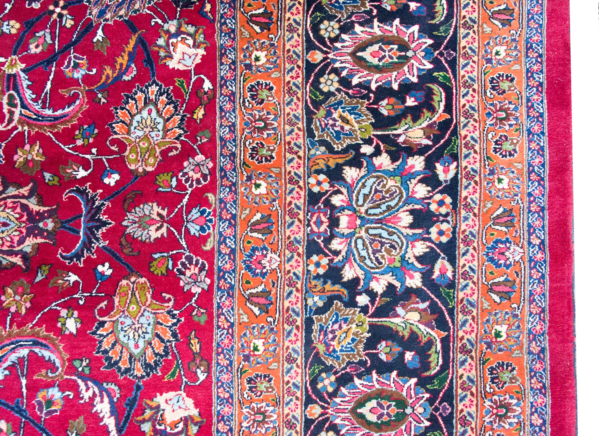 Mid 20th Century Persian Meshed Mar z Rug For Sale