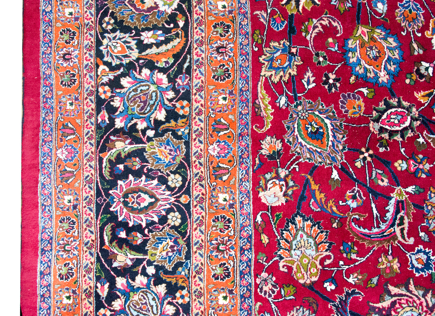 Mid 20th Century Persian Meshed Mar z Rug For Sale