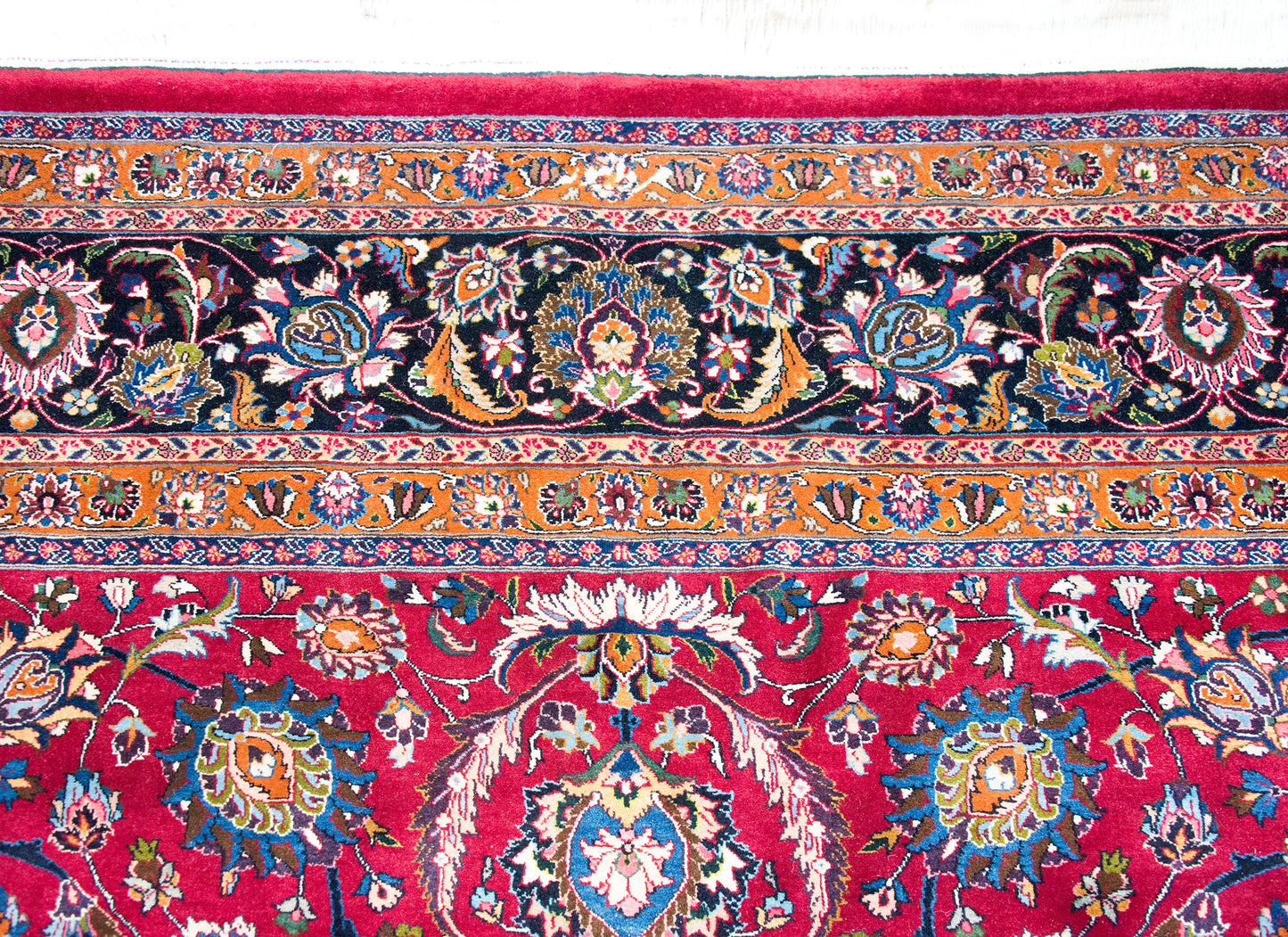 Mid 20th Century Persian Meshed Mar z Rug For Sale