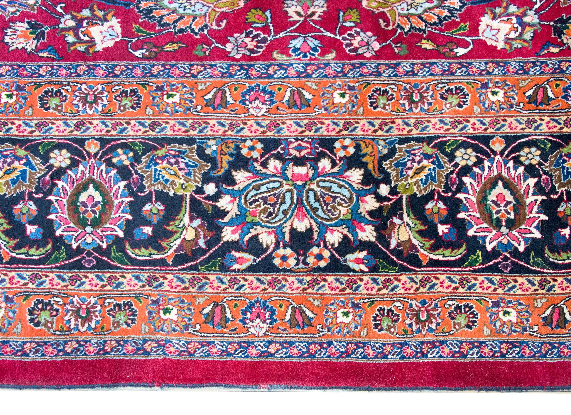 Mid 20th Century Persian Meshed Mar z Rug For Sale