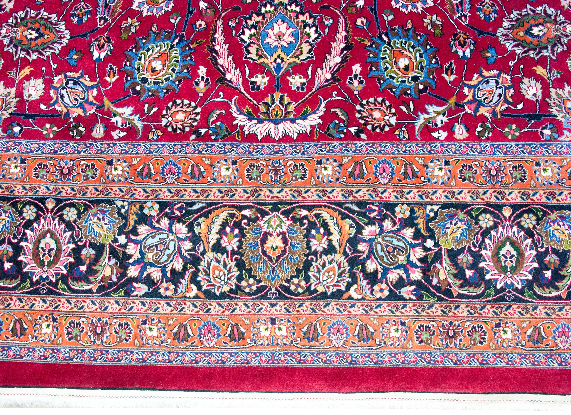 Mid 20th Century Persian Meshed Mar z Rug For Sale
