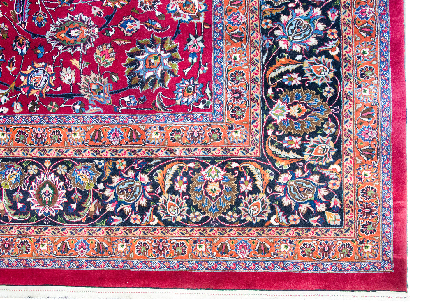 Mid 20th Century Persian Meshed Mar z Rug For Sale