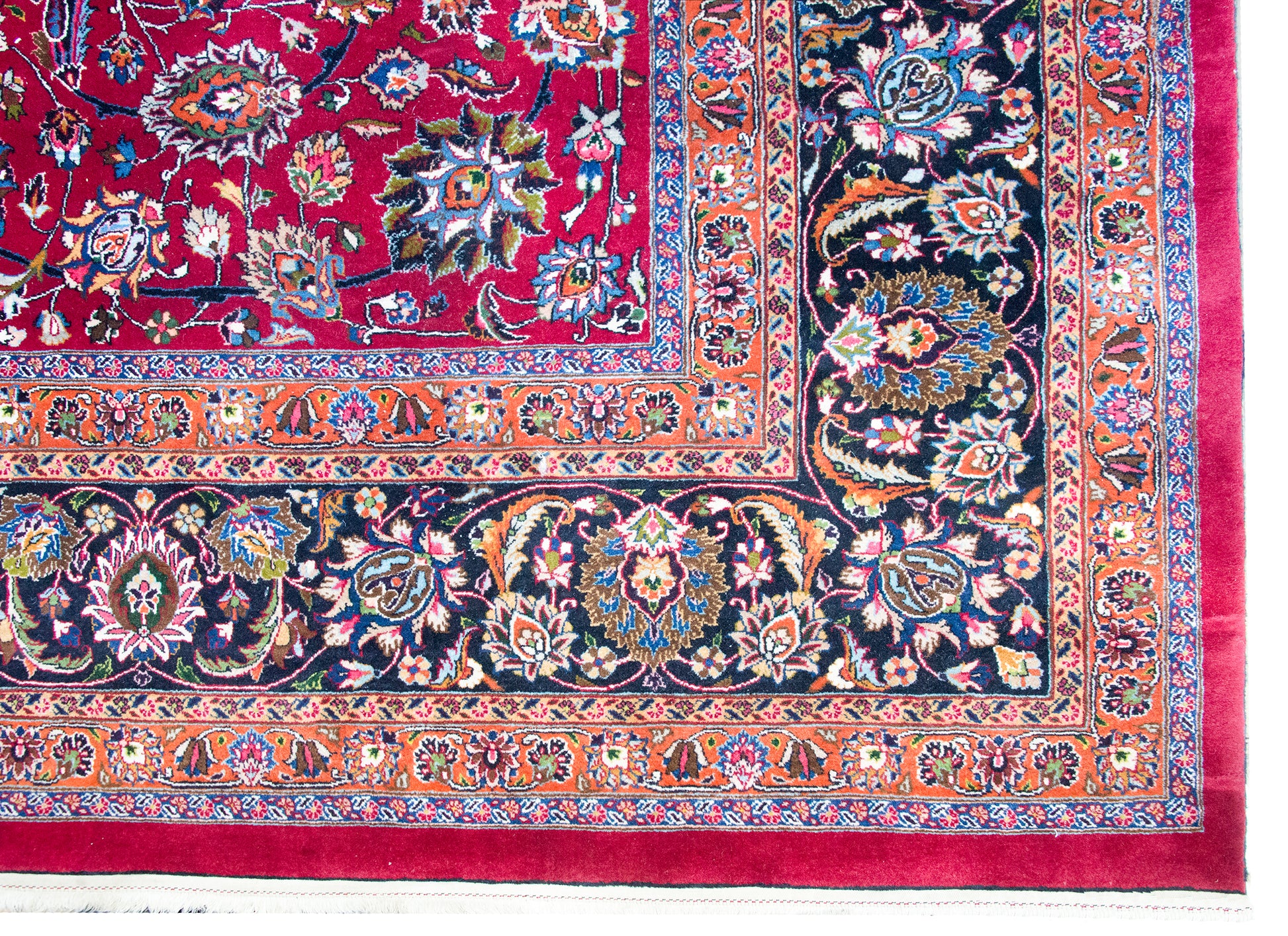 Mid 20th Century Persian Meshed Mar z Rug For Sale