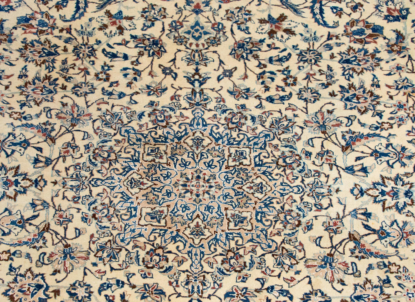 Vintage Persian Nain Rug