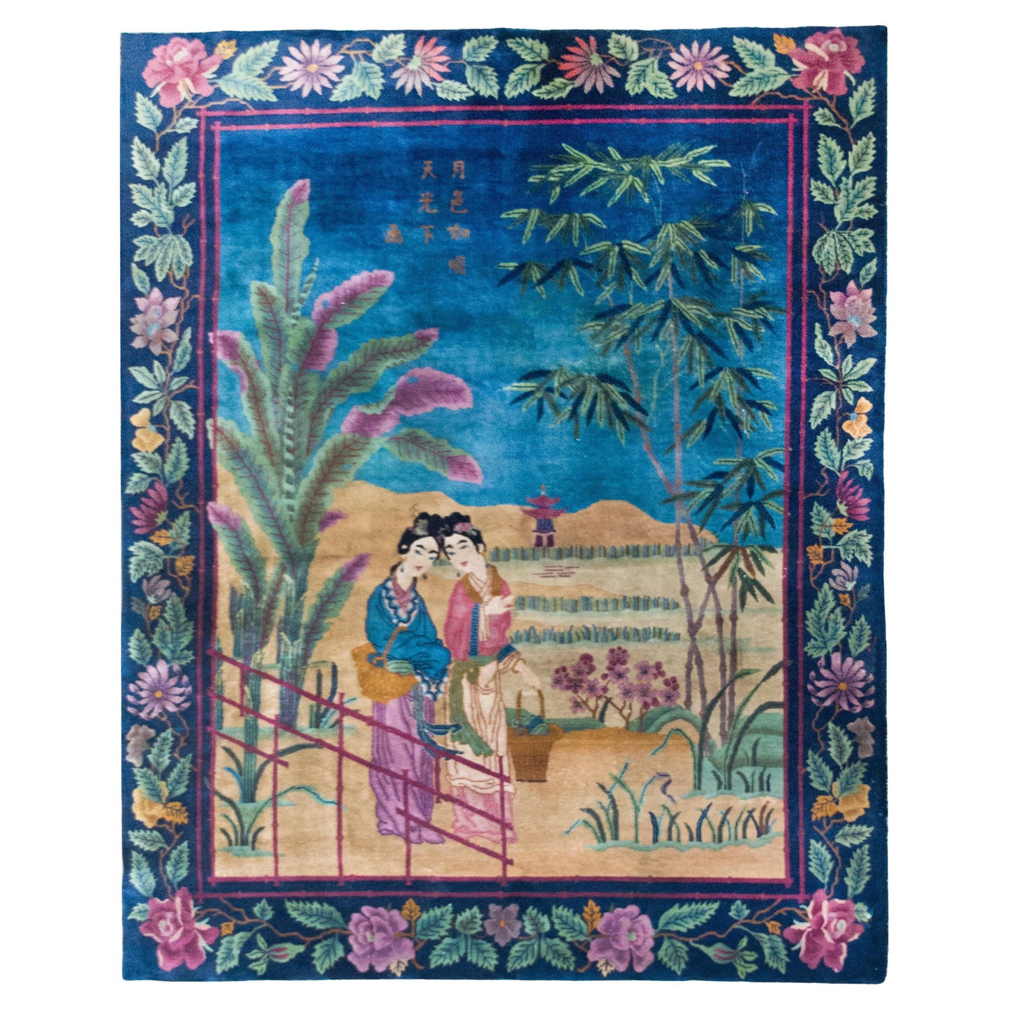 Early 20th Century Chinese Art Deco Rug For Sale