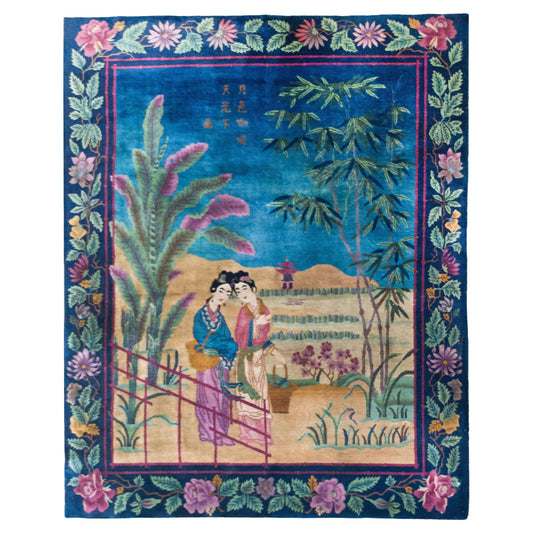 Early 20th Century Chinese Art Deco Rug For Sale