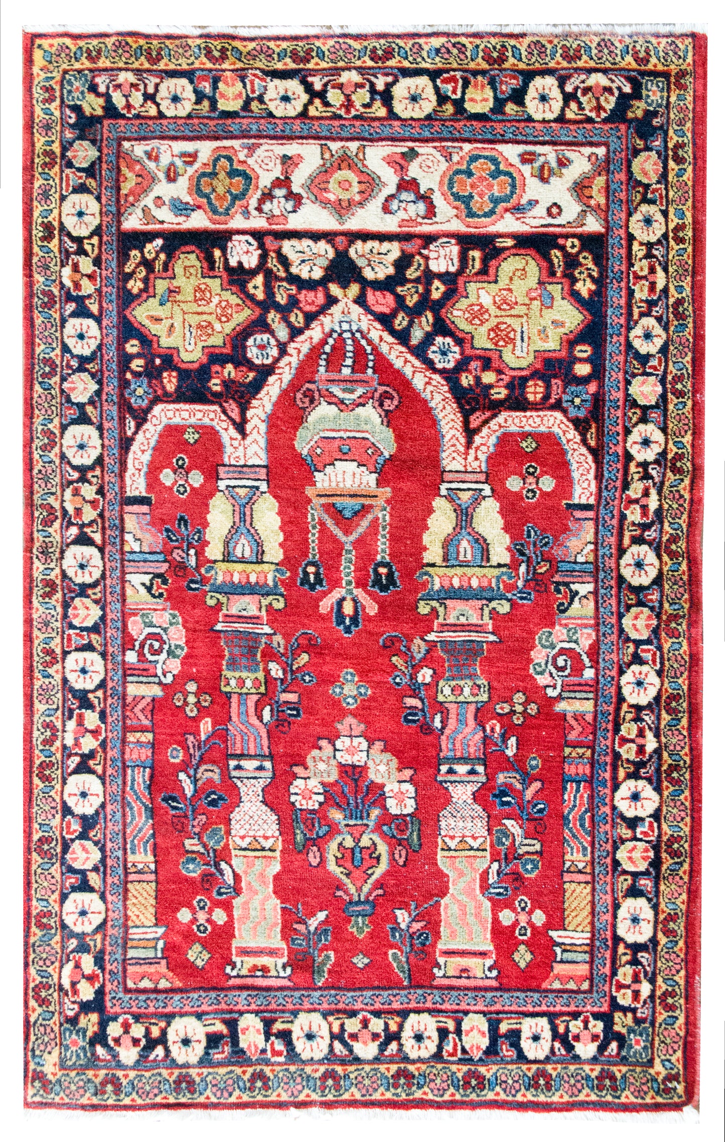 Mid 20th Century Persian Meshkabad Rug For Sale