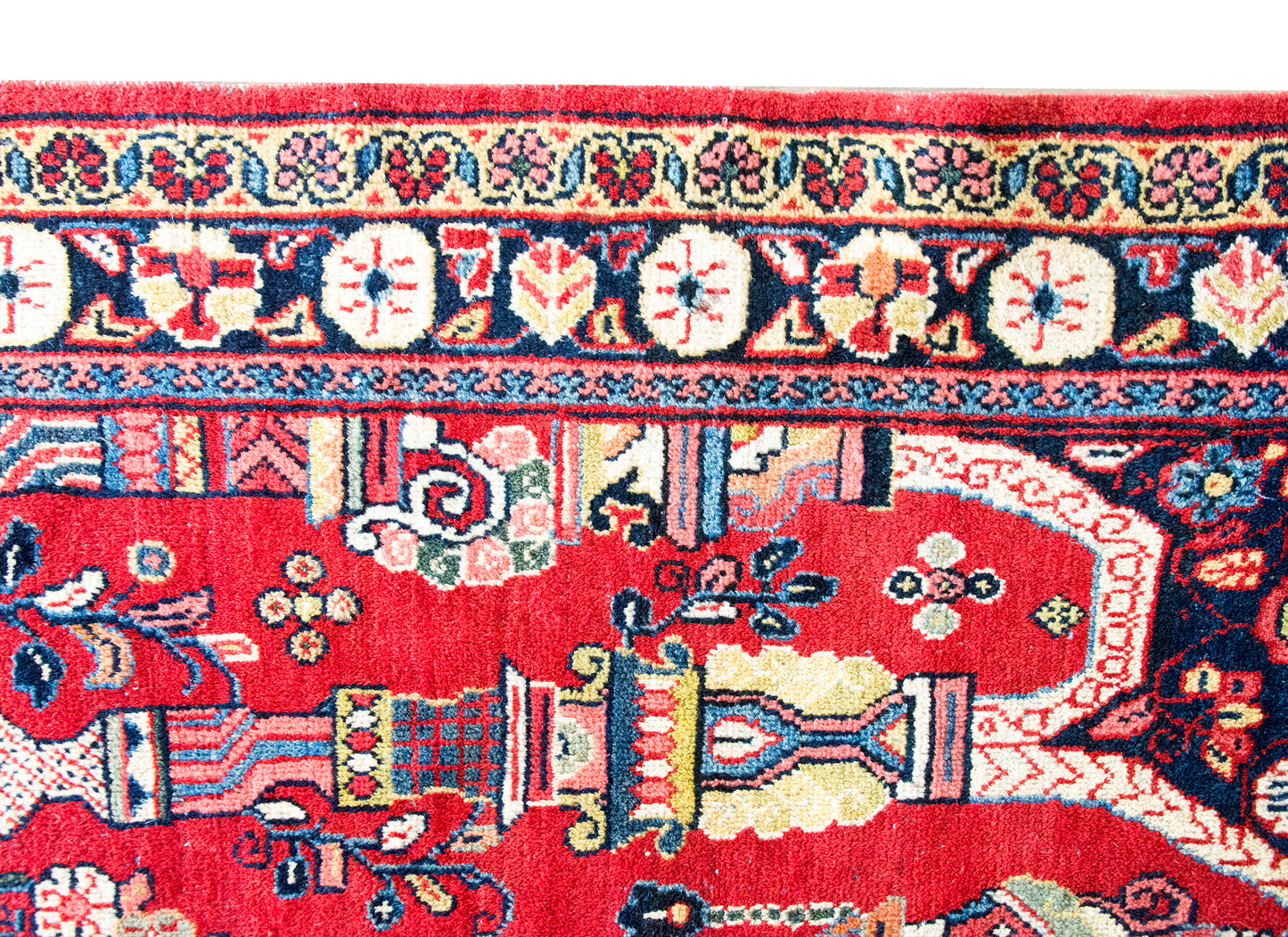 Mid 20th Century Persian Meshkabad Rug For Sale
