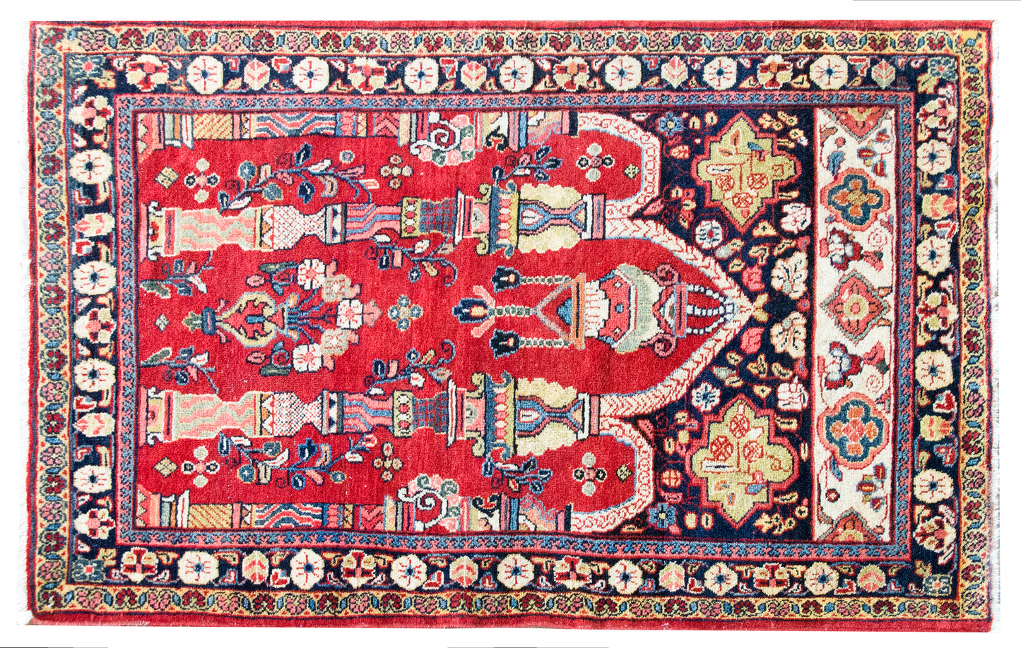 Mid 20th Century Persian Meshkabad Rug For Sale
