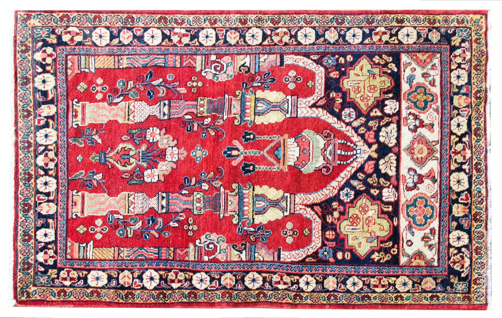 Mid 20th Century Persian Meshkabad Rug For Sale
