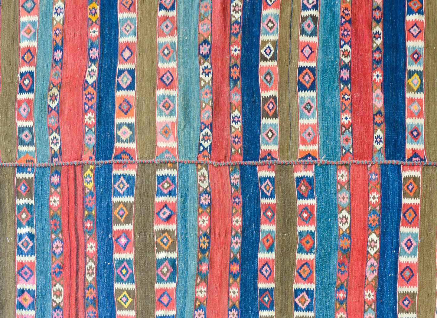 Early 20th Century Shahsavan Kilim Rug For Sale