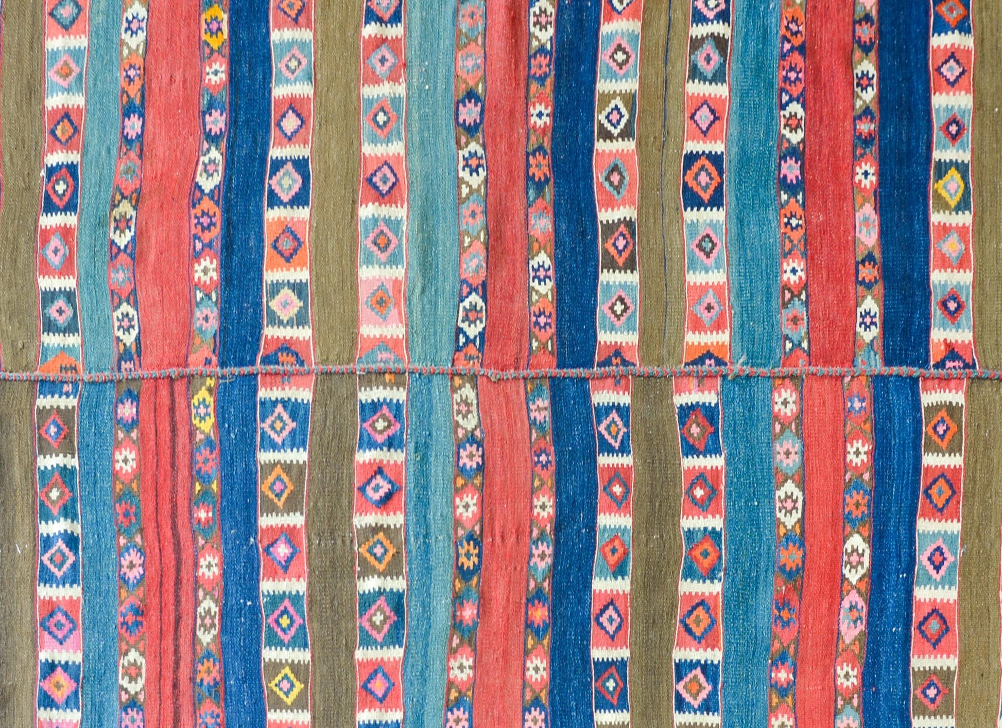 Early 20th Century Shahsavan Kilim Rug For Sale