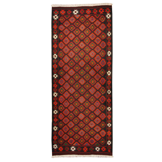 Early 20th Century Persian Qazvin Kilim Runner For Sale
